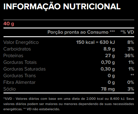 Protein Premium Atlhética Nutrition Tabela Nutricional